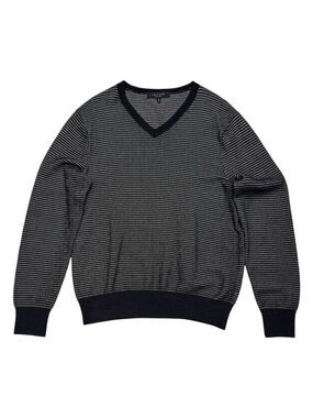 RAG & BONE Knit Luxury Designer Casual Waffle Thermal Sweater Mens Large